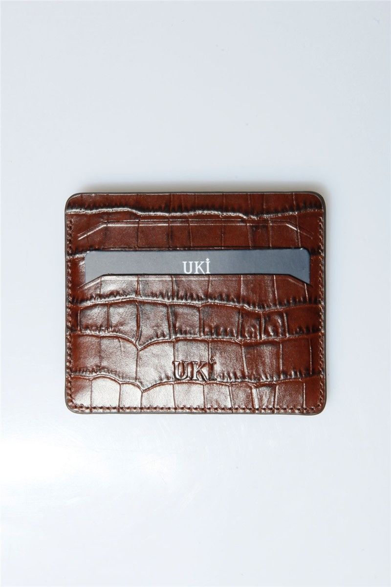 Leather card holder - Brown 307471