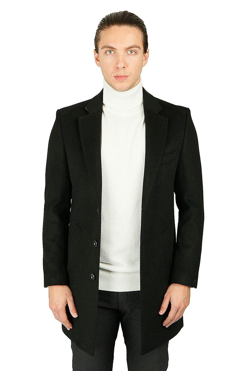 Centone Men's Overcoat - Black #271751