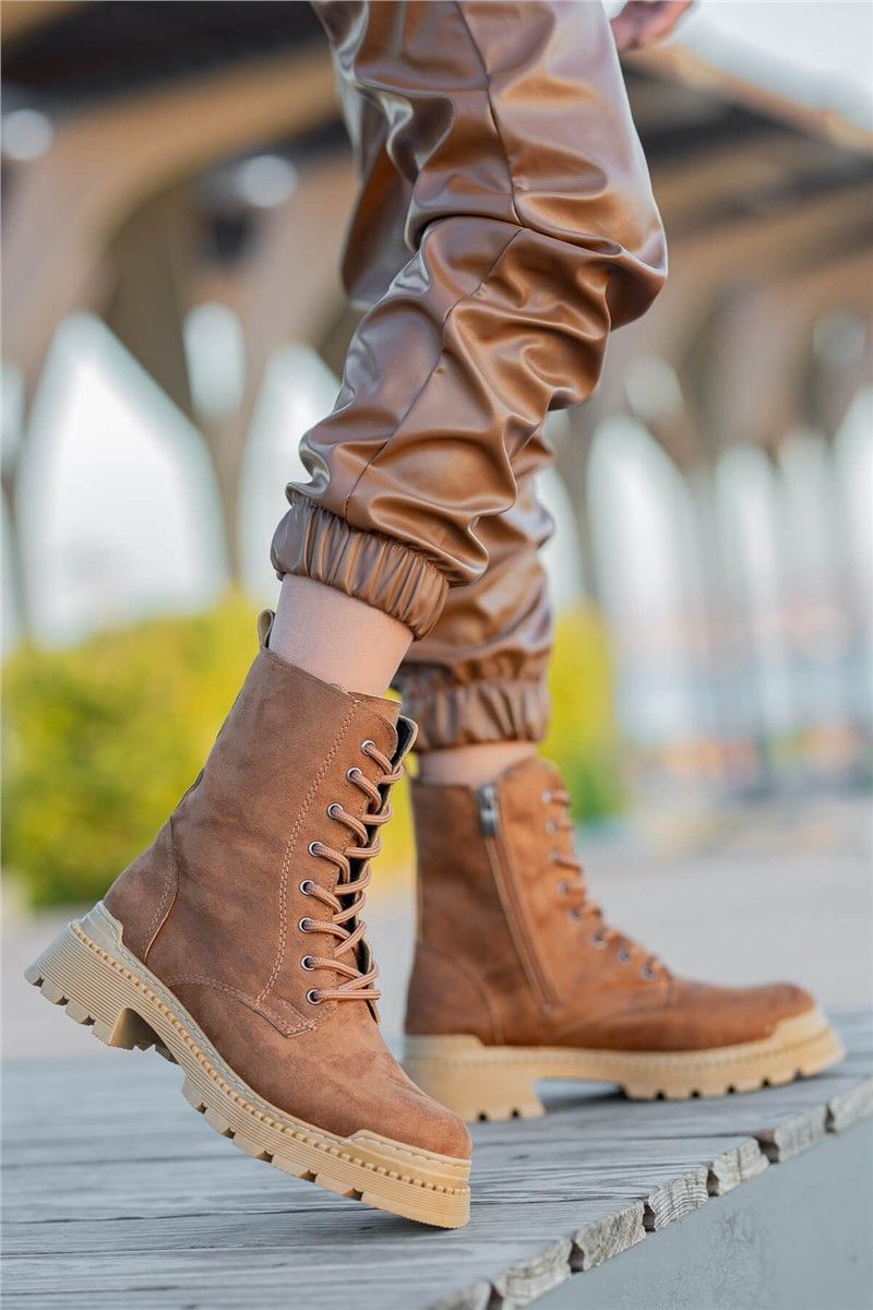 Women's Lace Up Suede Boots - Taba #358755