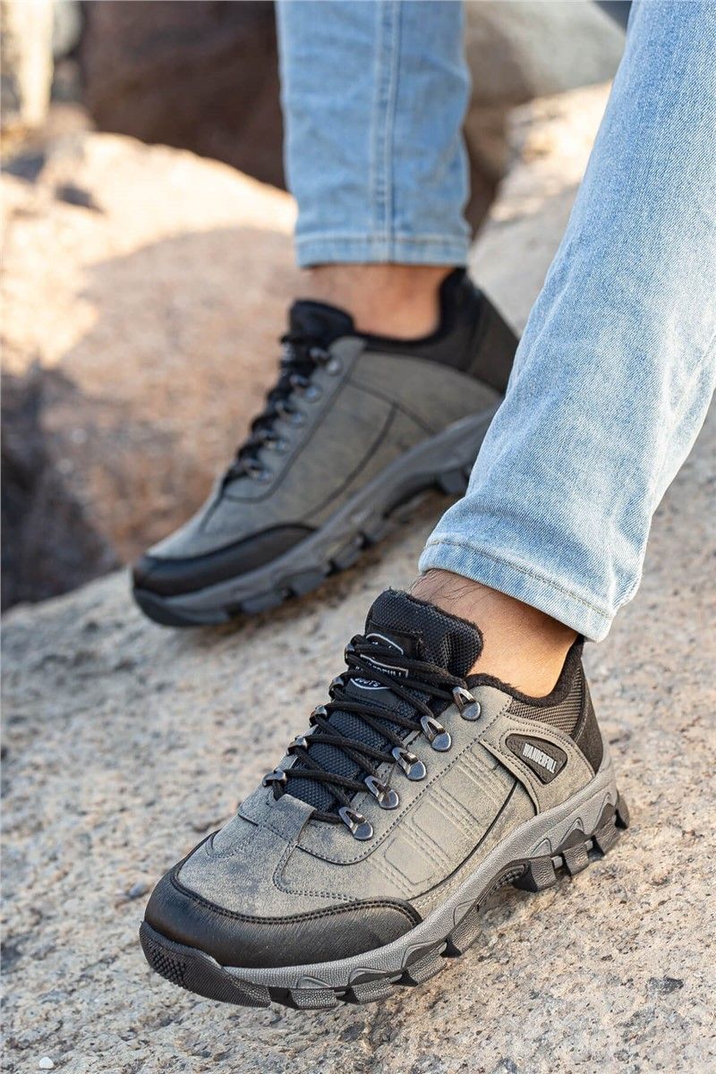 Men's Walking Shoes - Smoke Gray with Black #359151