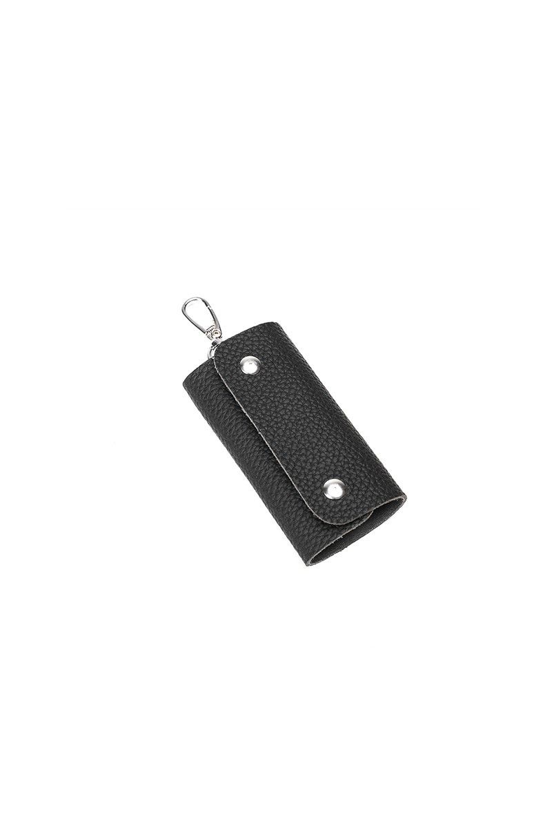 Keychain with leather case - Black KC2