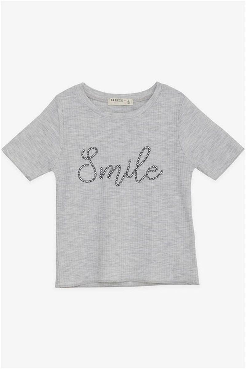 Children's t-shirt for girls - Gray melange #381313