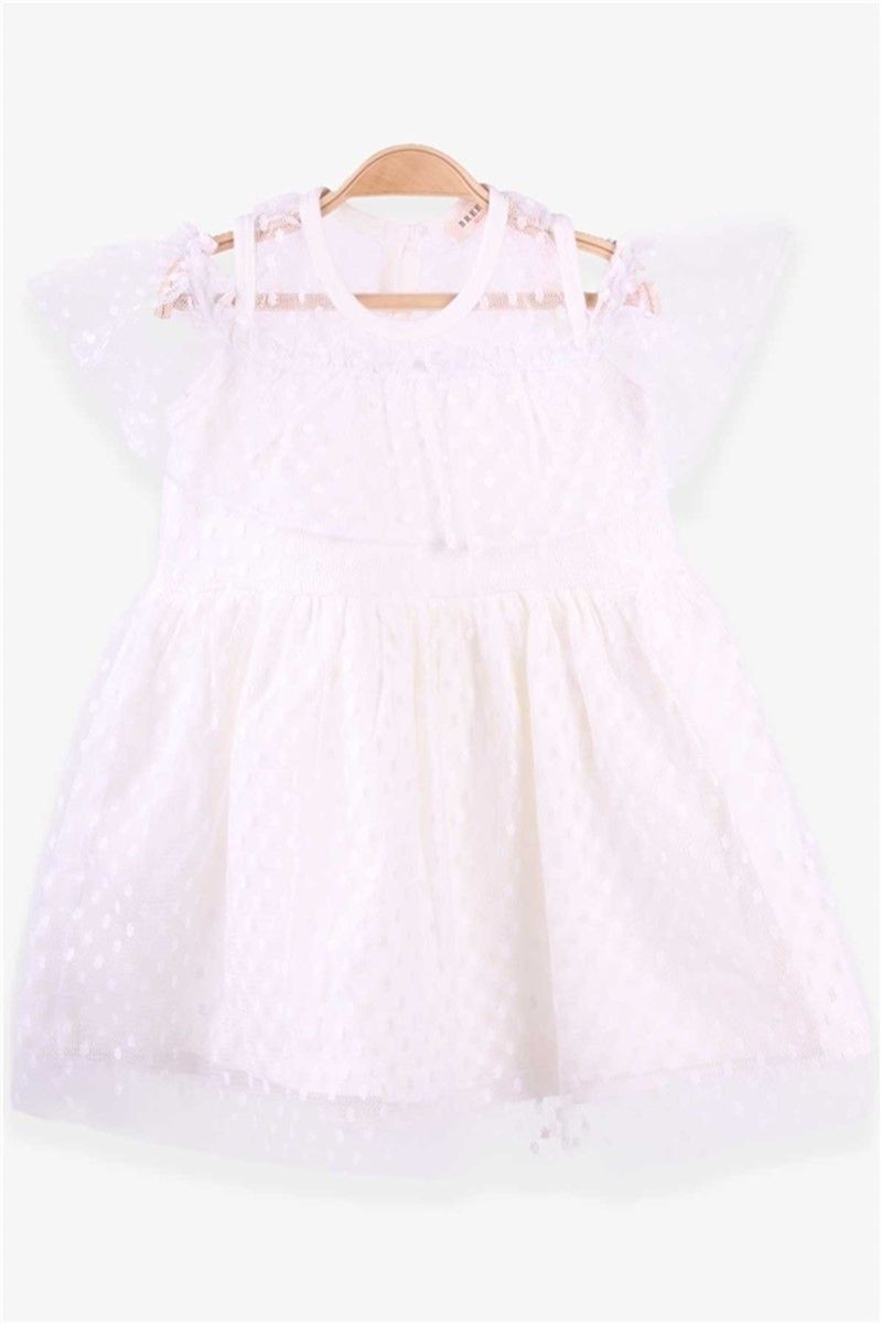 Children's dress with tulle - Ecru #379144
