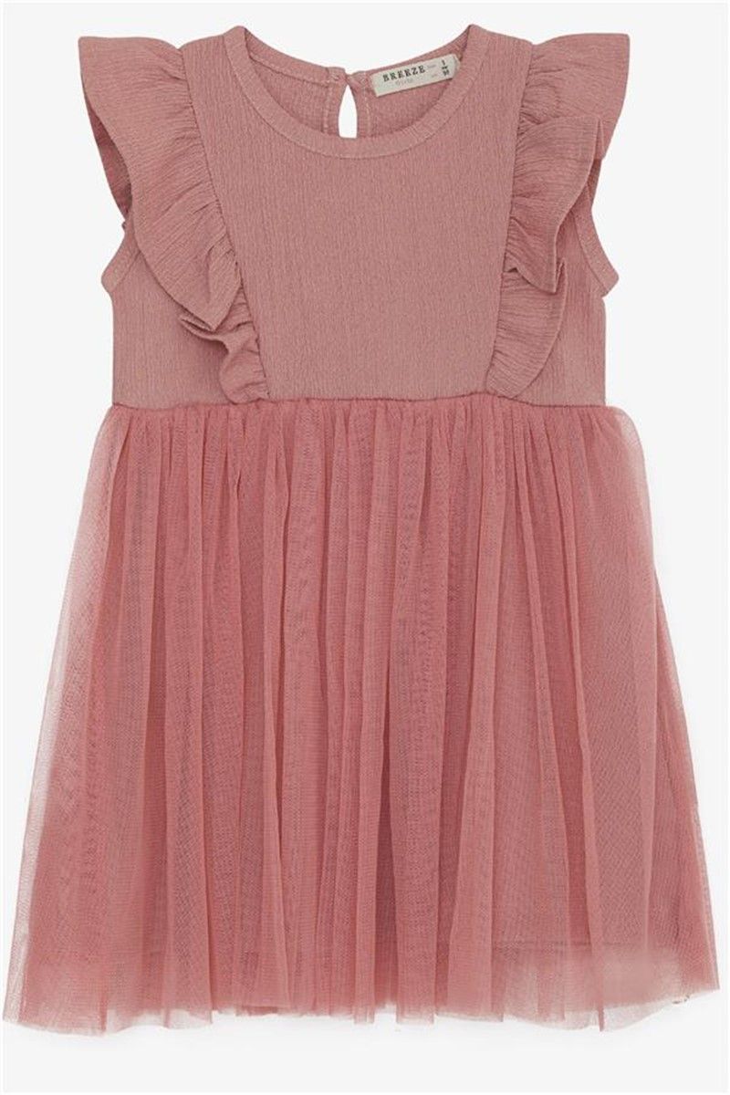 Children's dress with tulle - Rose ash #381217
