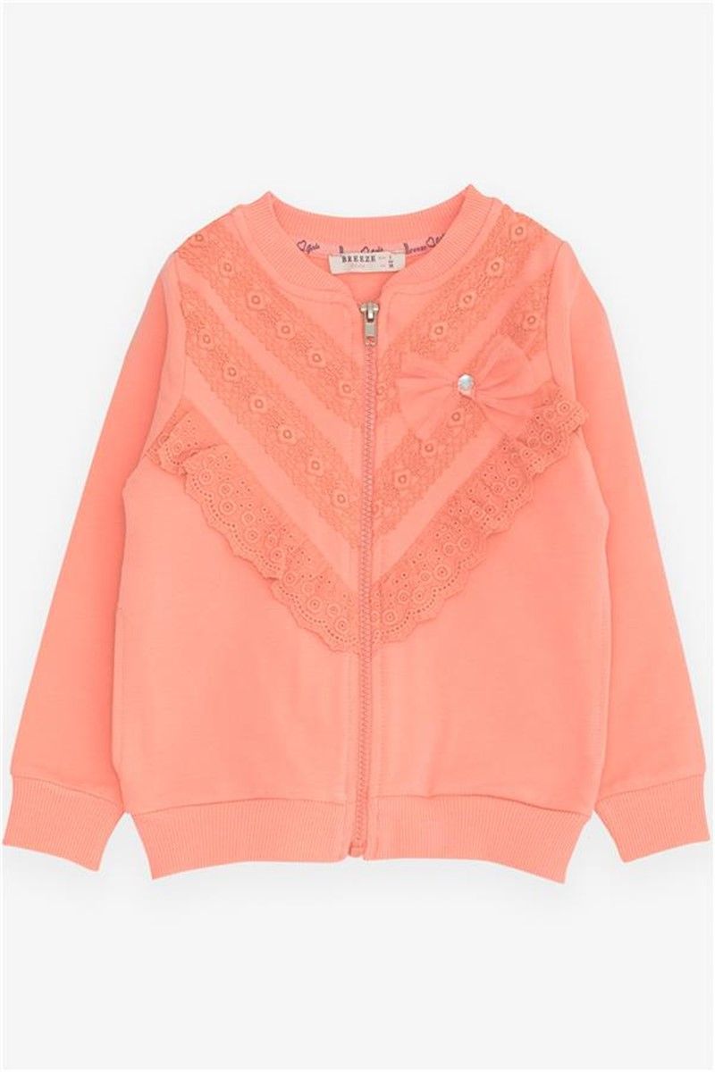 Children's sweatshirt for a girl - Color Salmon #381023