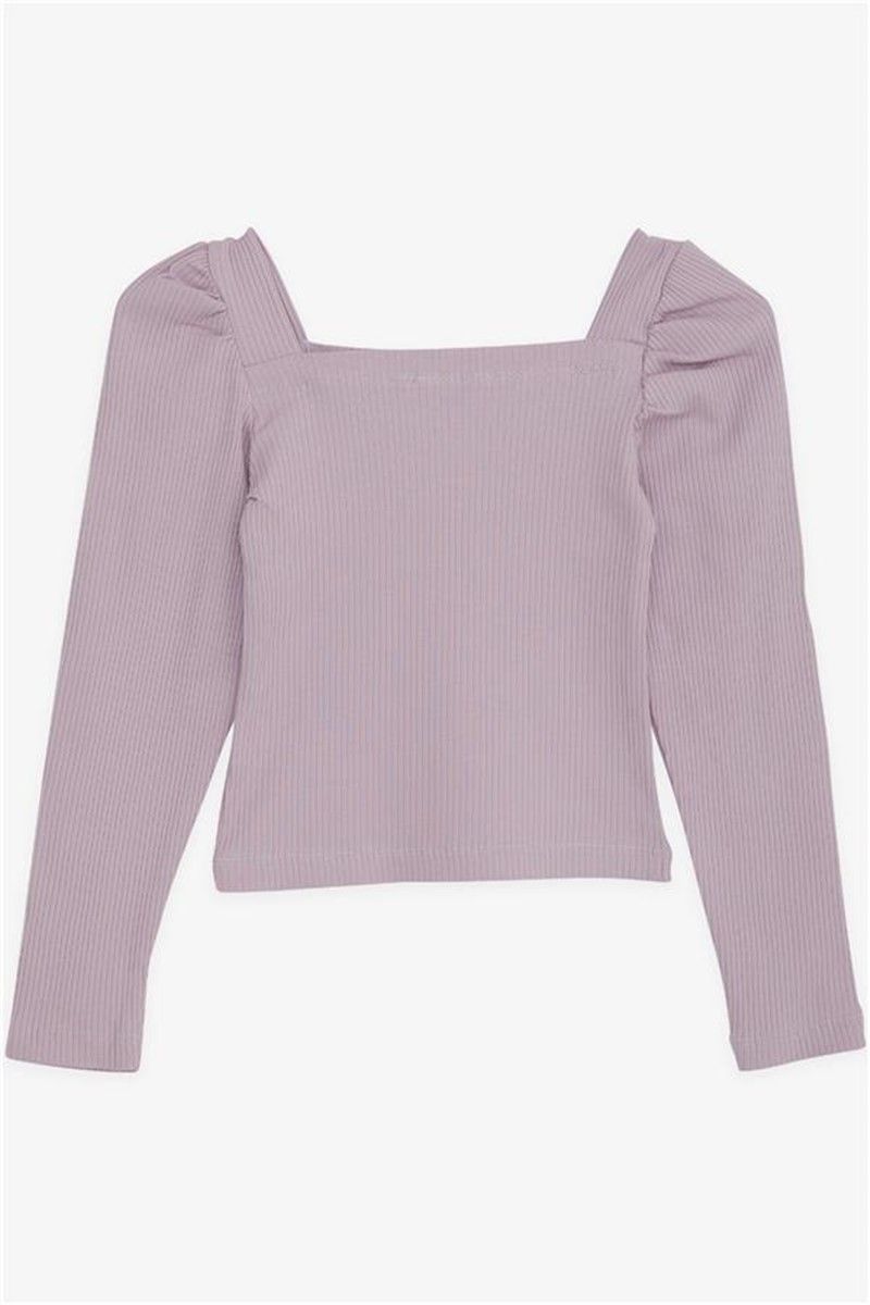 Children's blouse with puff sleeves - Light purple #381102