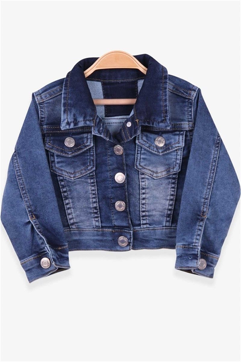 Children's Denim Jacket for Girl - Navy Blue #378771