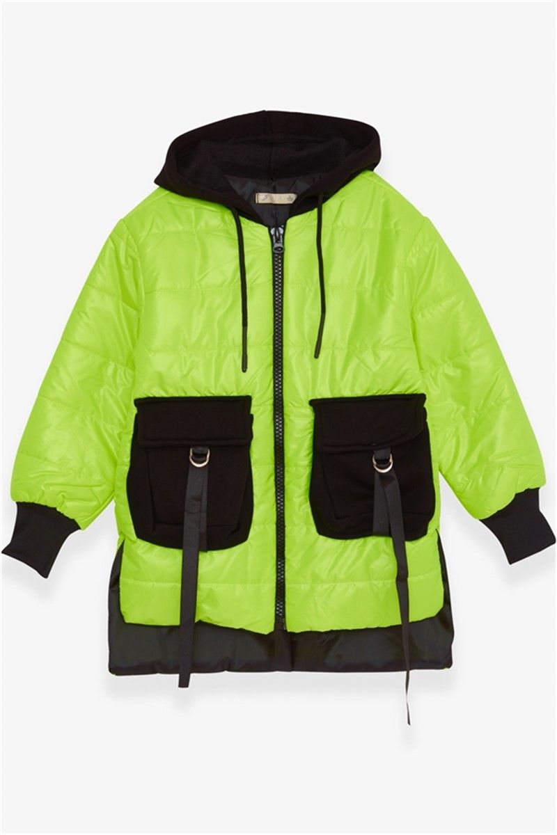 Children's Jacket for Girls - Neon Yellow #379965