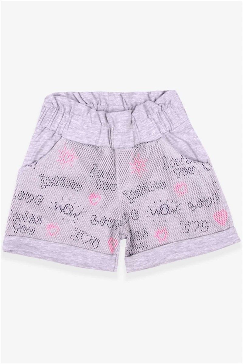 Children's shorts for girls - Gray melange #378967