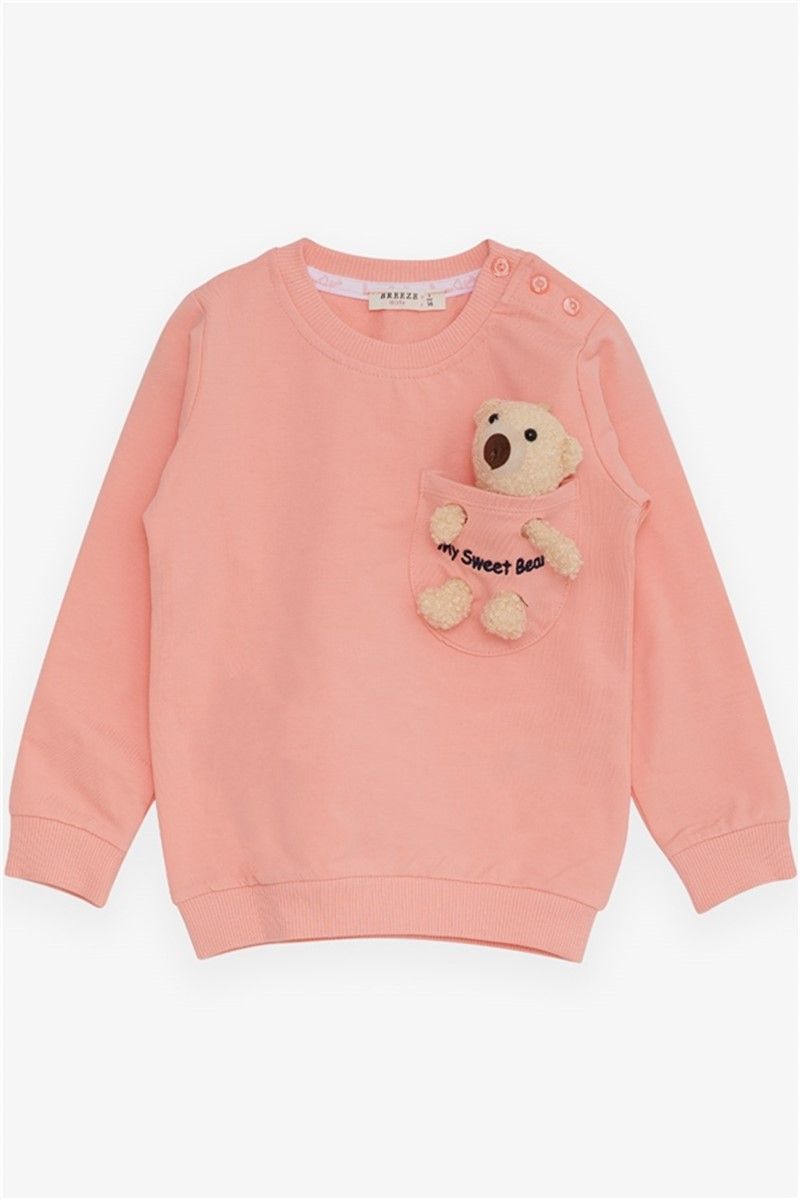 Children's sweatshirt for a girl - Salmon #380150