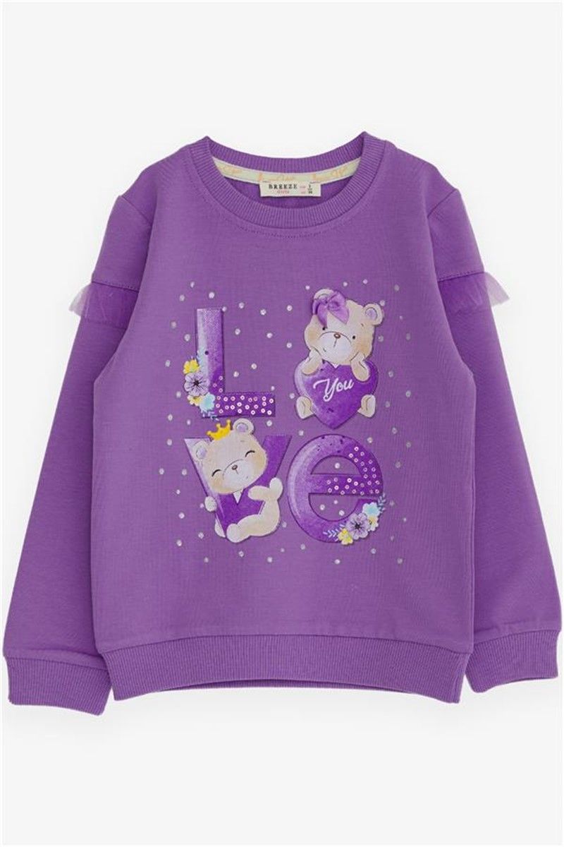 Children's sweatshirt for girls - Purple #379078