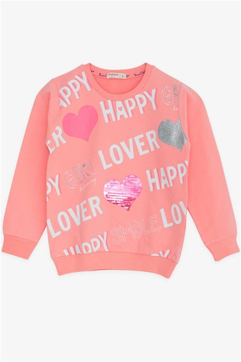 Children's sweatshirt for girls - Salmon #378777