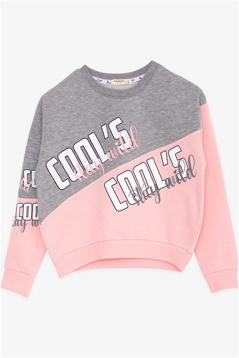 Kids Sweatshirt for Girls - Gray Melange #380482