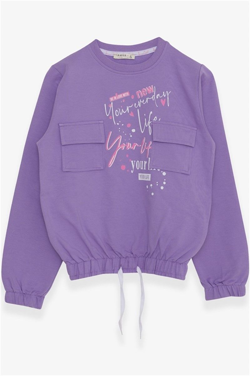 Children's sweatshirt for girls - Purple #380366