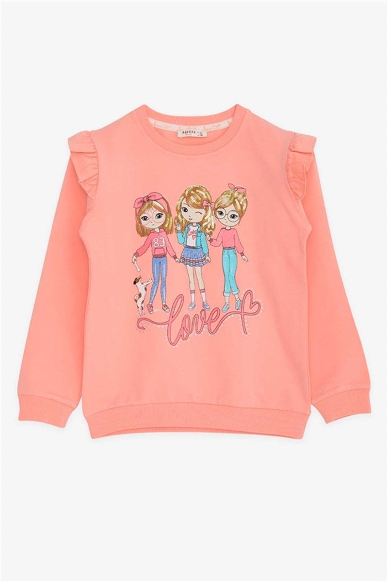 Children's sweatshirt for a girl - Color Salmon #380450