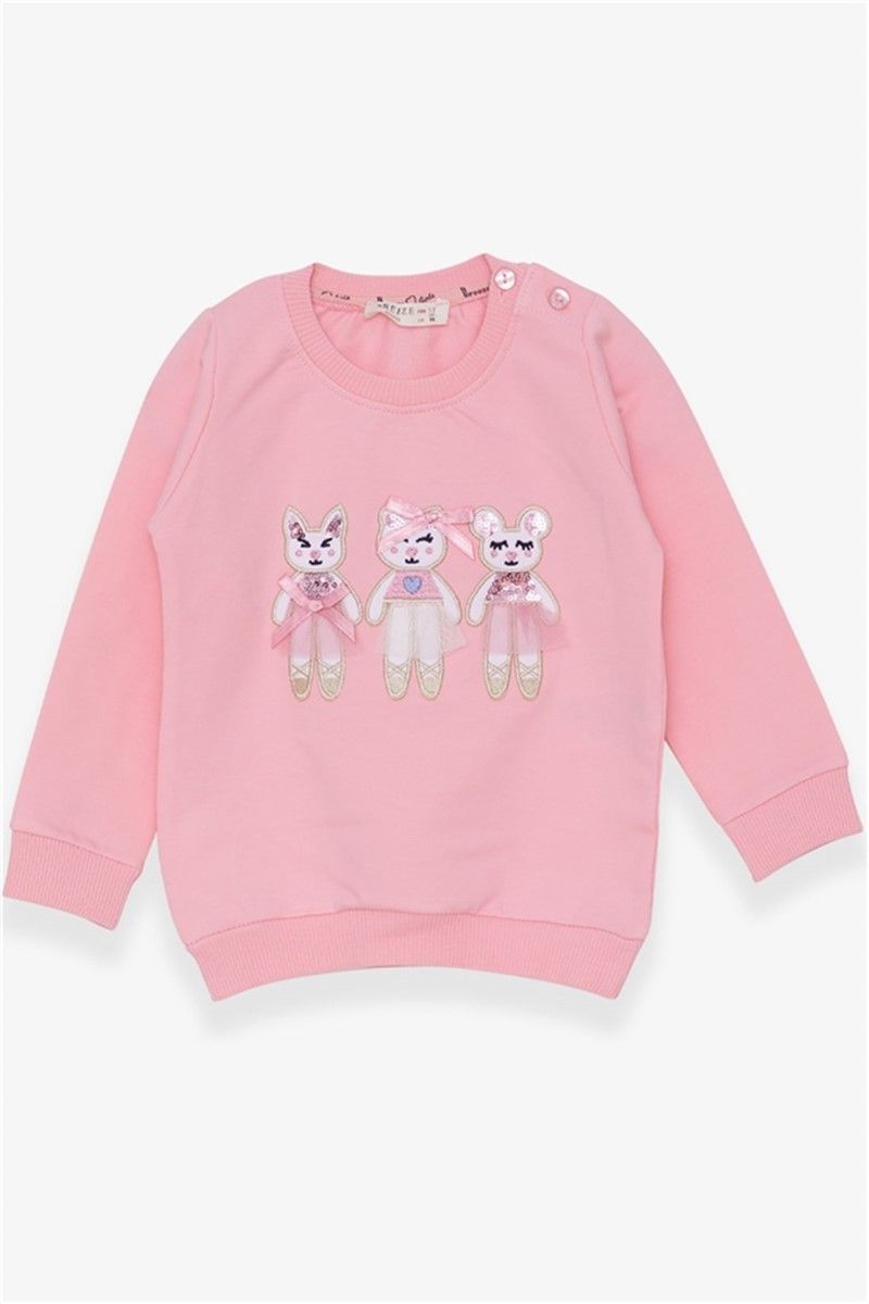 Children's sweatshirt for a girl - Color Powder #379839