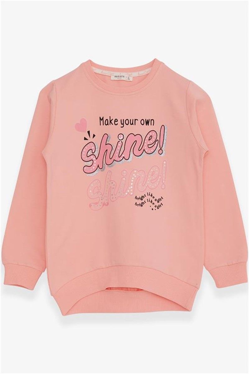 Children's sweatshirt for a girl - Salmon #381071