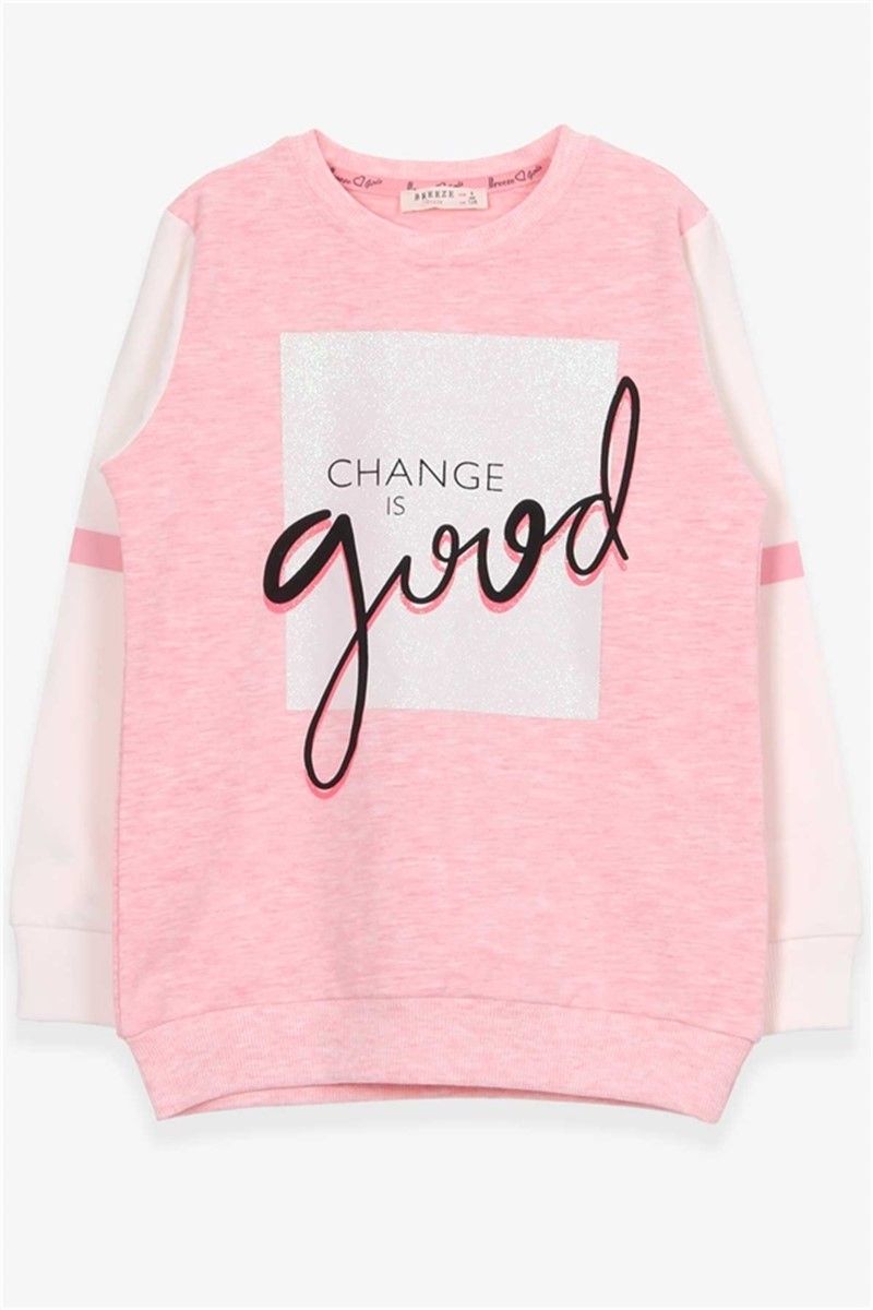 Children's sweatshirt for a girl - Color Salmon #379567