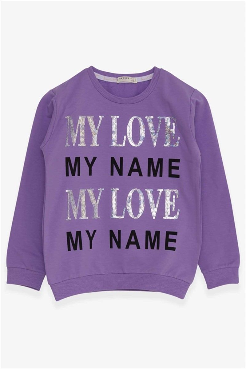Children's sweatshirt for girls - Purple #380012