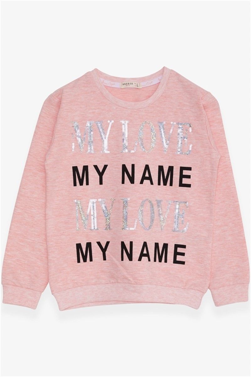 Children's sweatshirt for a girl - Color Salmon #380857