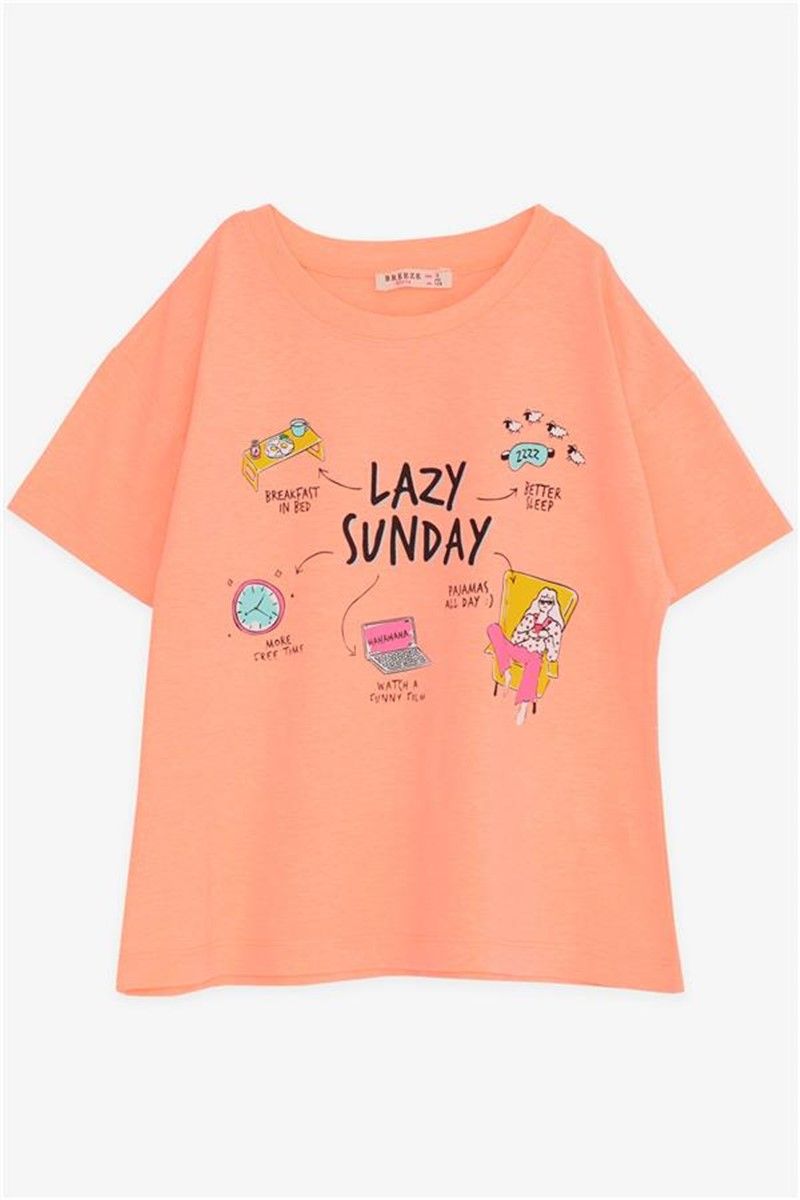 Children's t-shirt for girls - Orange #379260