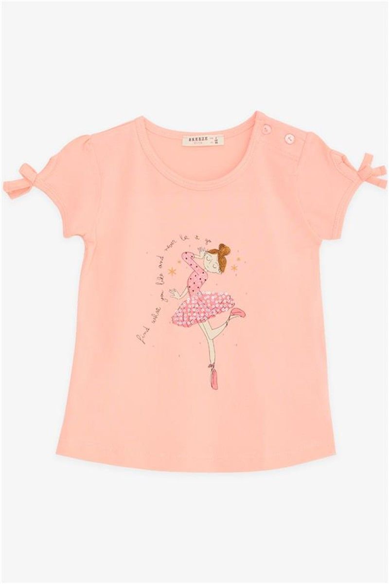 Children's T-shirt for girls - Color Salmon #381235