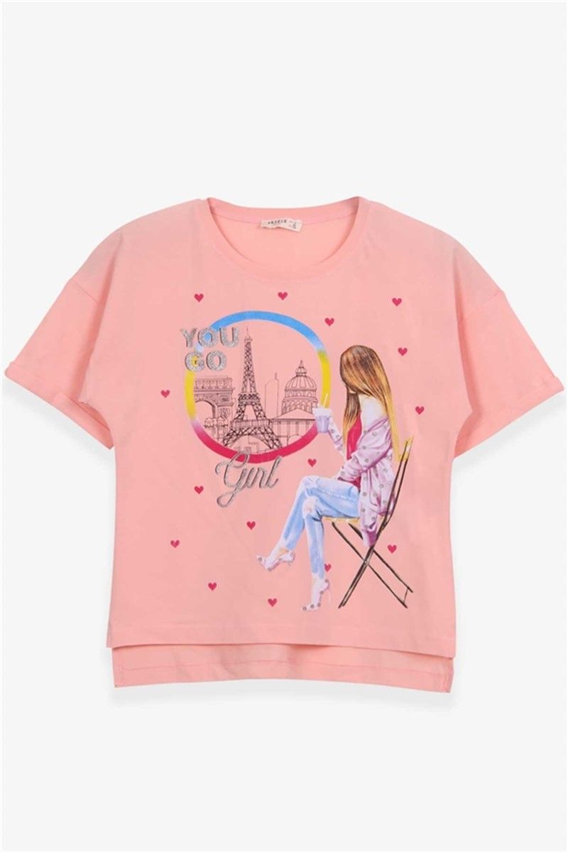 Children's t-shirt for girls - Salmon #379471