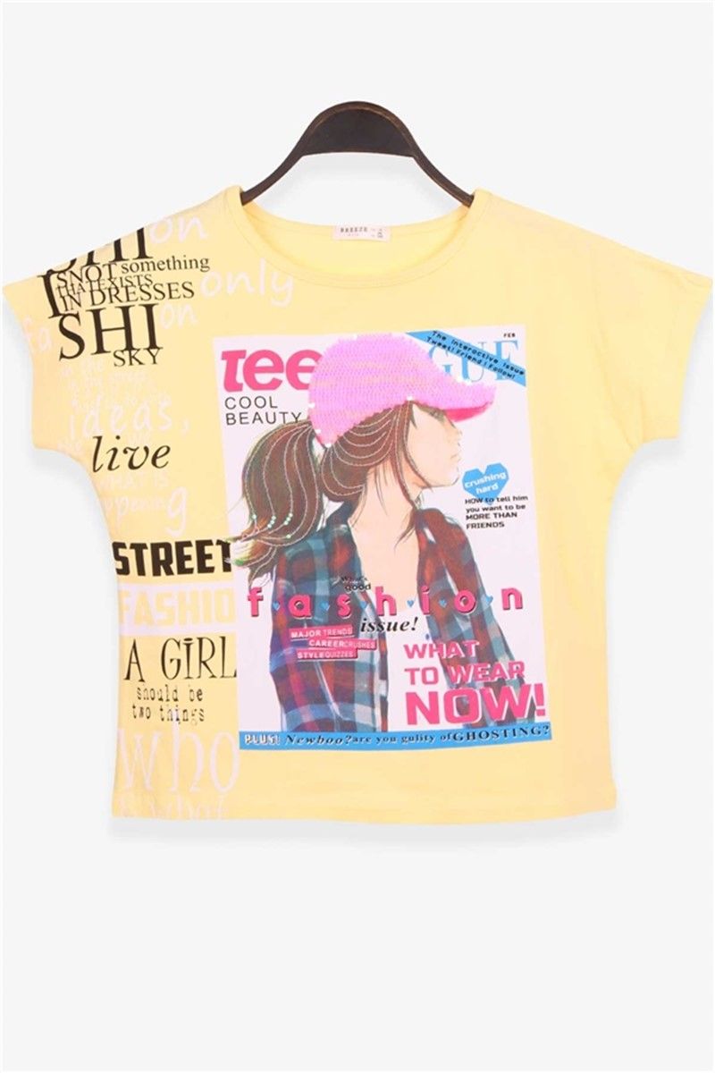 Dječja majica za djevojčice - Žuta #379666
