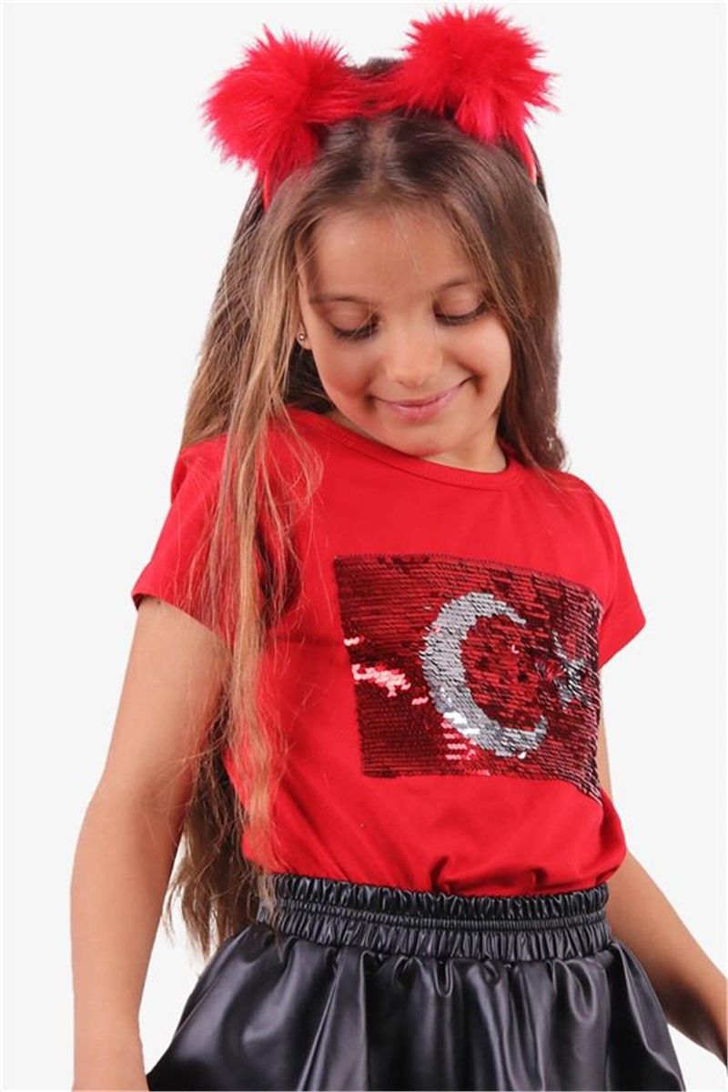 Dječja majica za djevojčice - crvena #378533