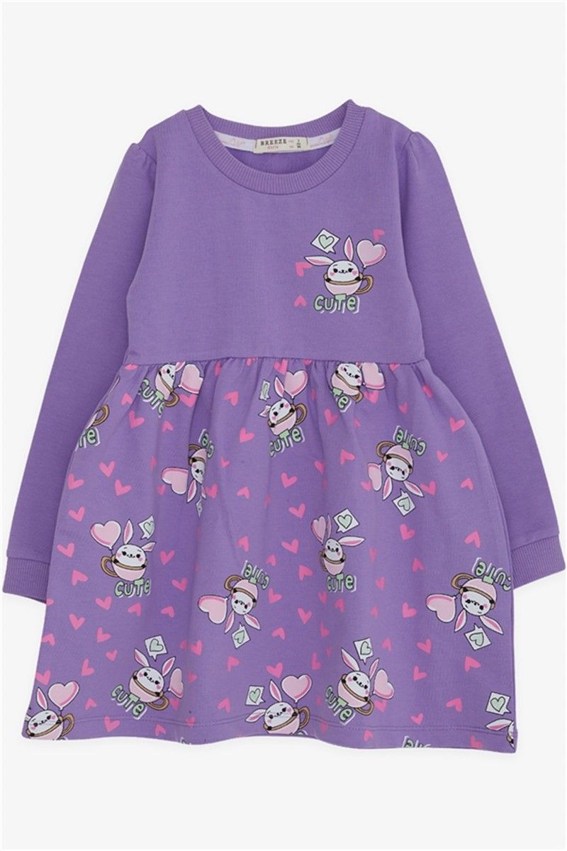 Children's dress with long sleeves - Purple #382355