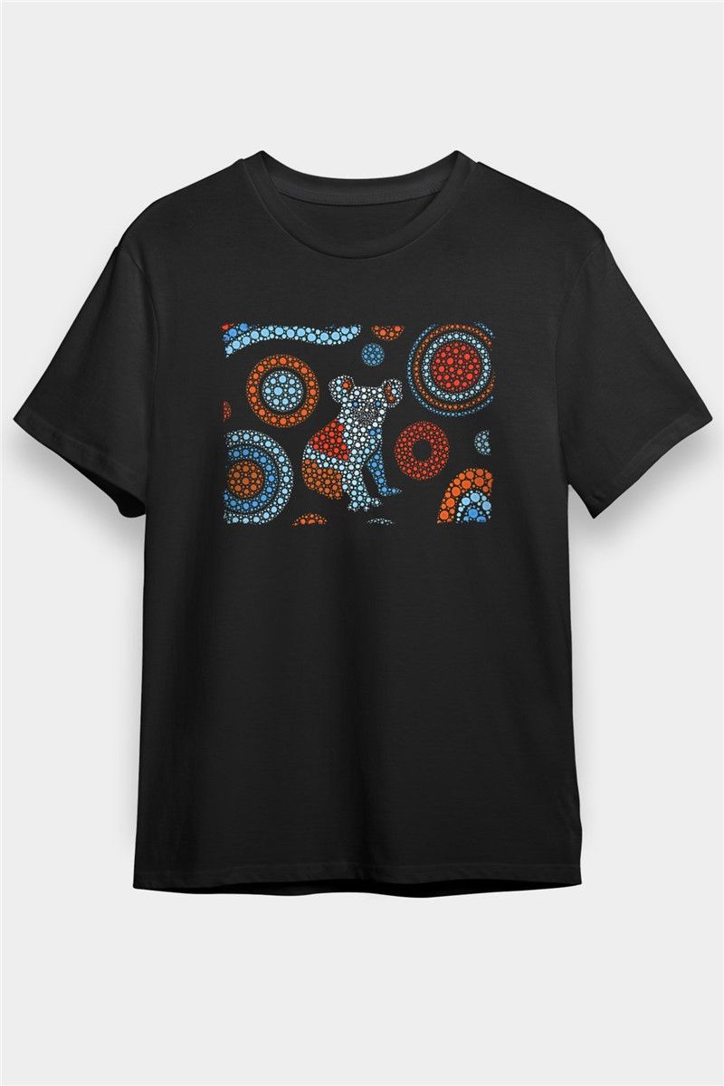 Unisex Print T-Shirt - Black #376007