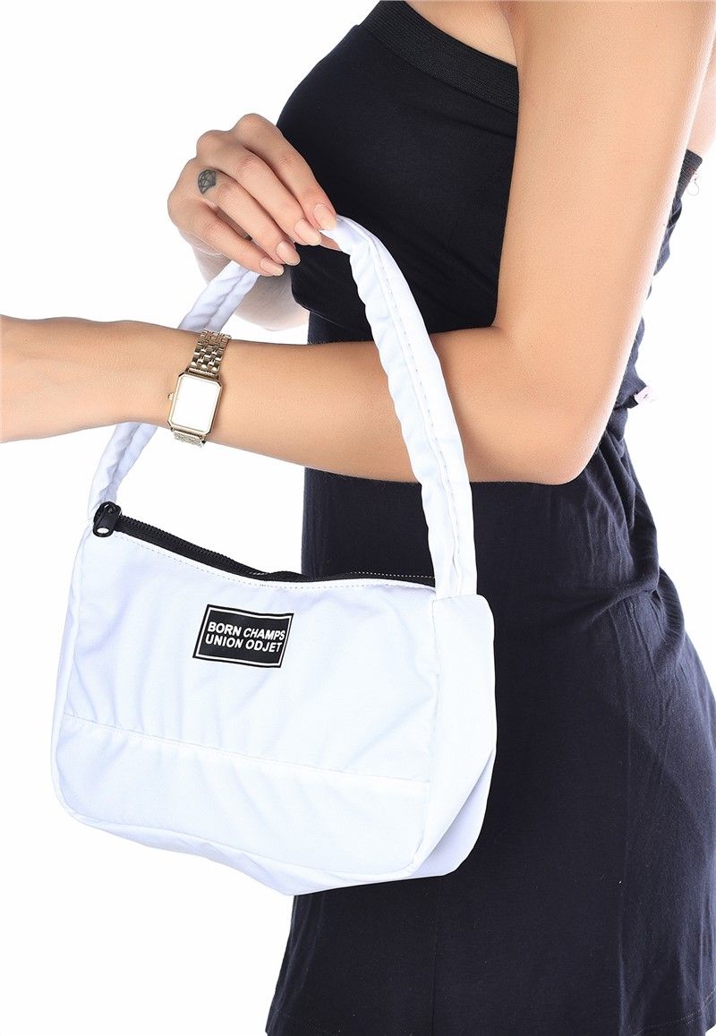 Ženska torbica od tekstila - Bijela #366854