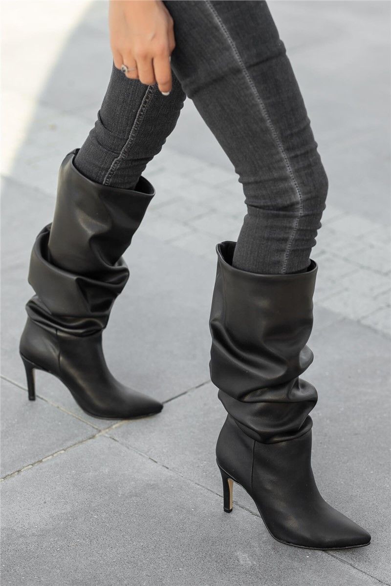 Women's Heeled Boots - Black #362391