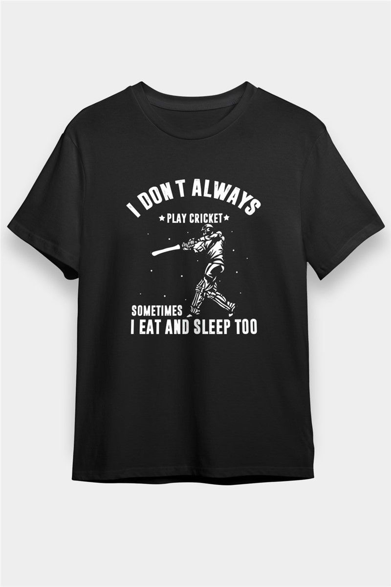 Unisex Print T-Shirt - Black #377727