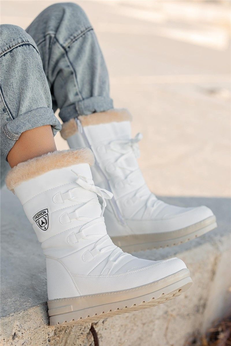 Women's Padded Snow Boots - White #358762