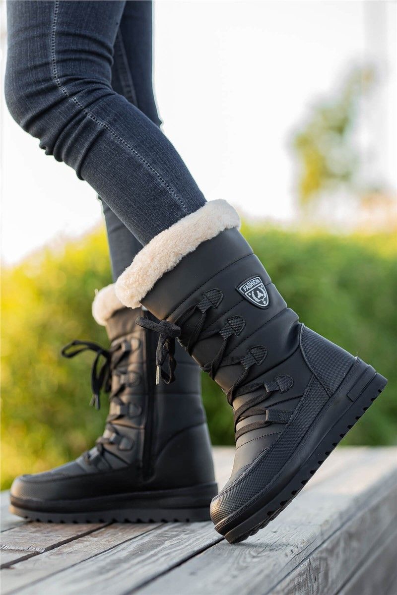 Women's Padded Snow Boots - Black #358759