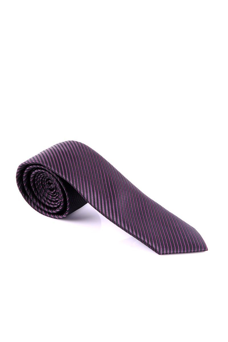 Muška kravata - Crno-ružičasta  G07