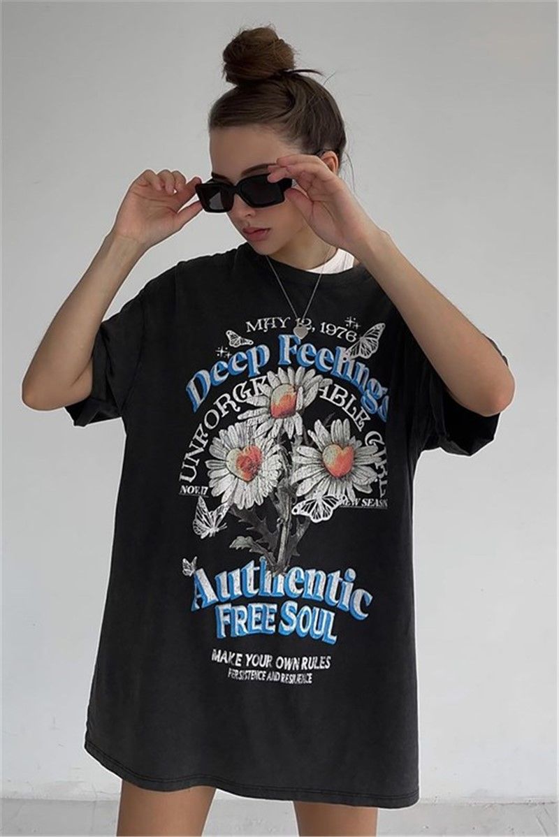Women's T-shirt MG1377 - Anthracite #326459