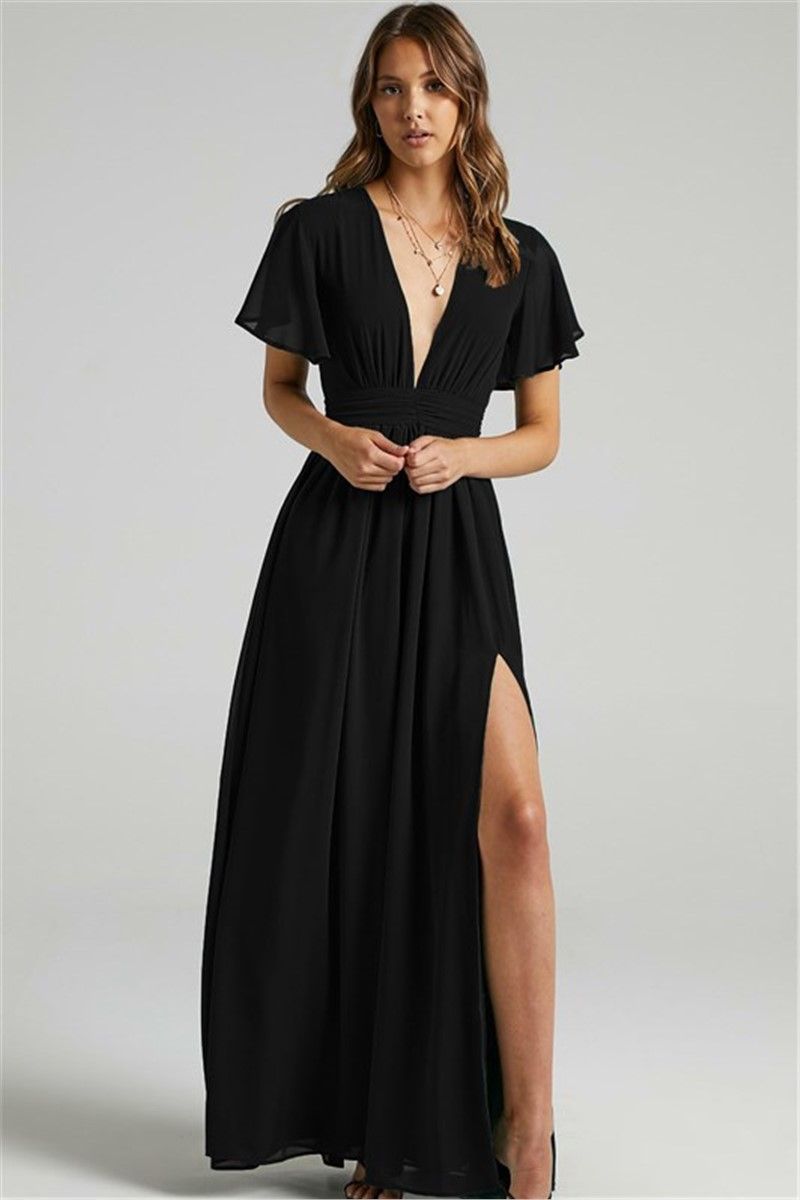 Women's long dress MG1426 - Black #327751