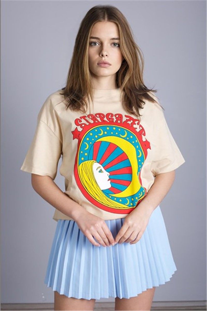 Mad Girls Women's T-Shirt - Beige #303930