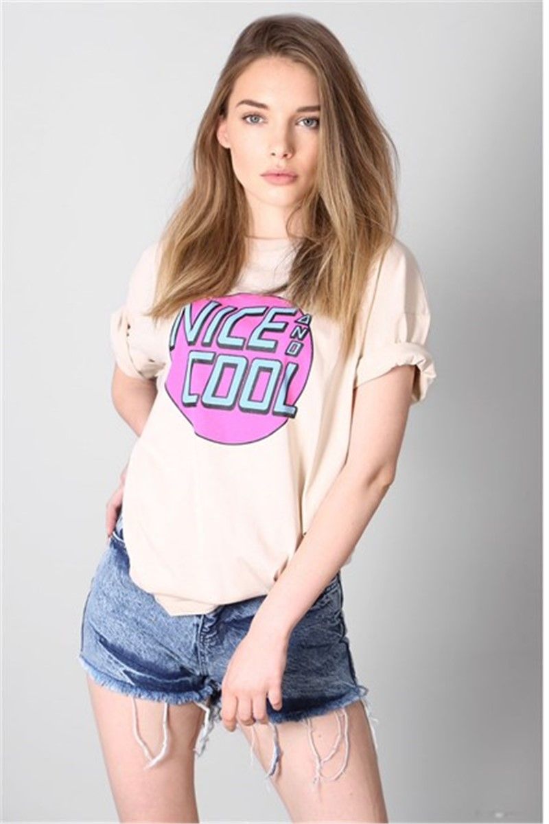 Mad Girls Women's T-Shirt - Beige #306850