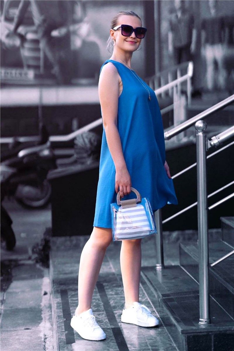Mad Girls Blue Mini Dress MG502 #288762