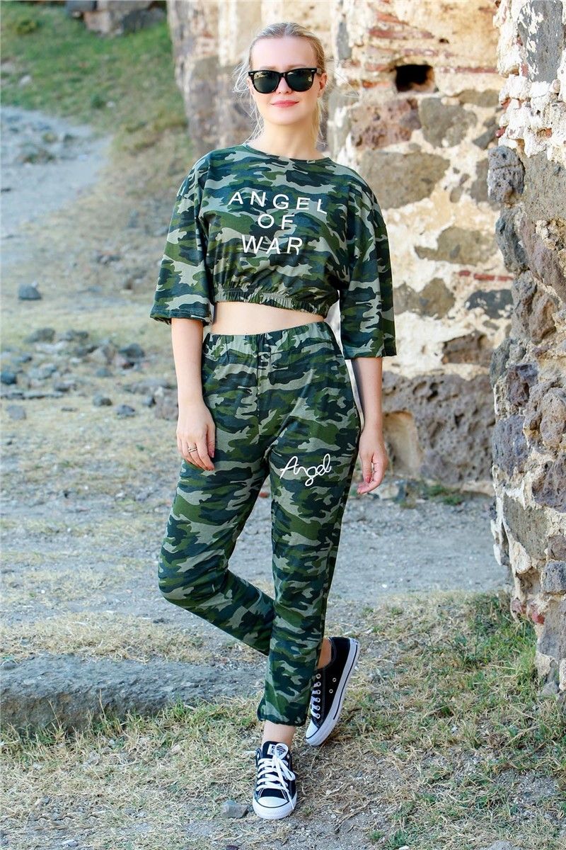 Mad Girls Camouflage Printed Tracksuit MG615 #289052