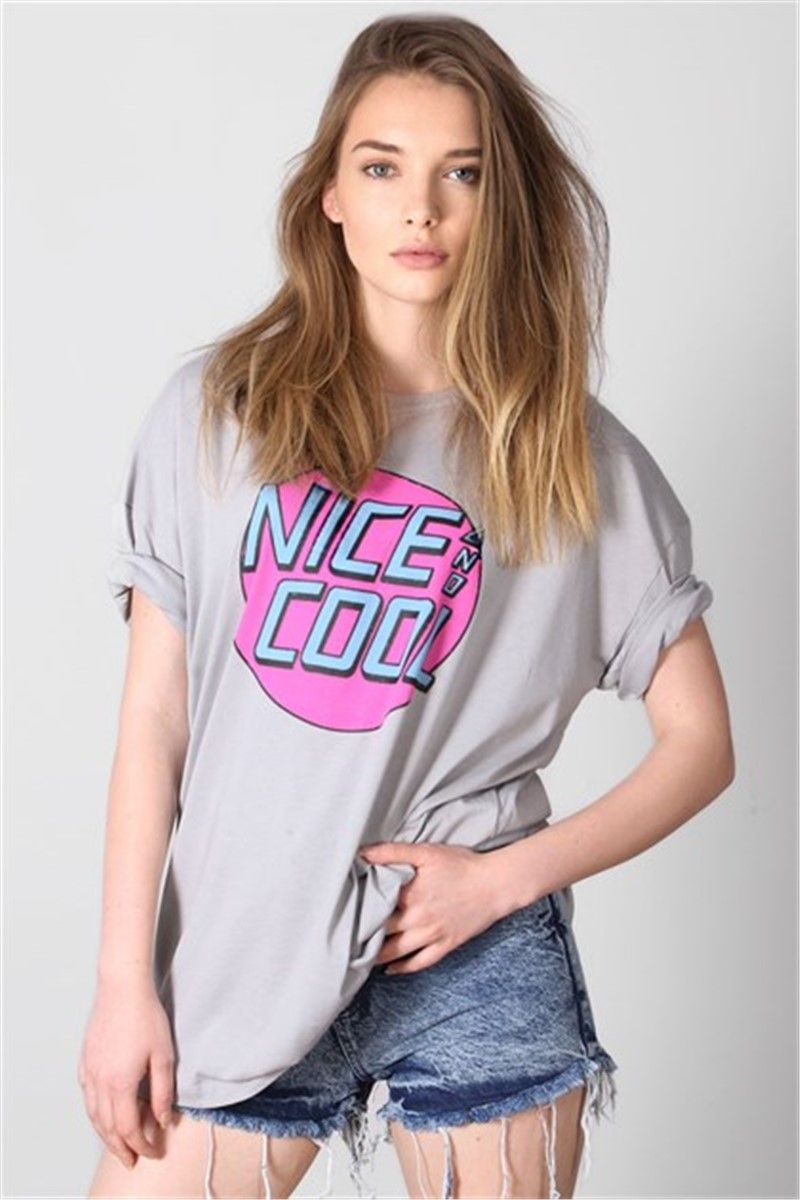 Mad Girls Women's T-Shirt - Grey #306851