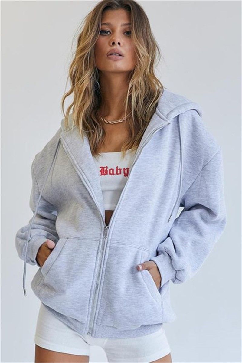 Women's sweatshirt - Mg1223 Light gray # 311456
