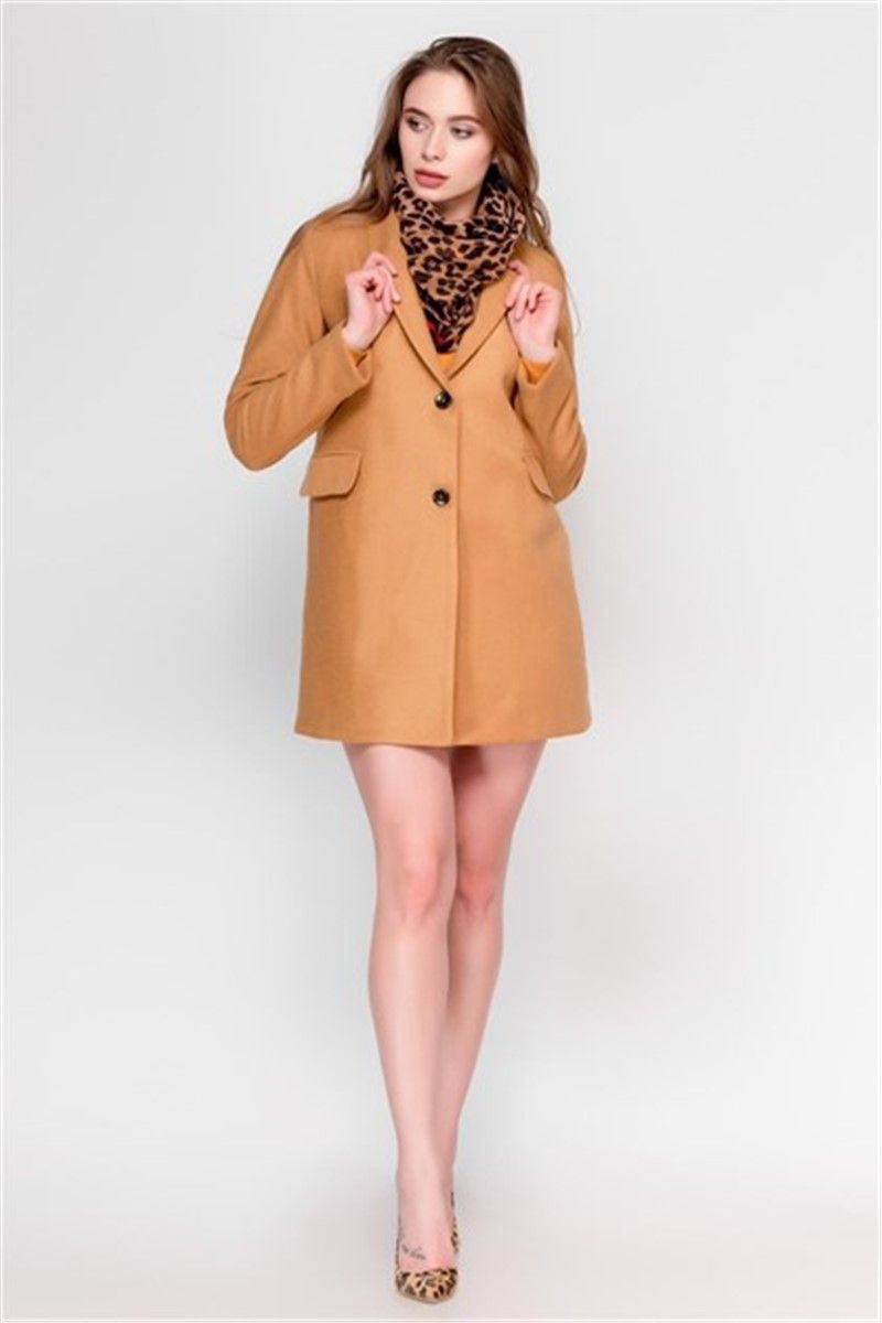 Madmext Women's Coat - Camel Brown #306841