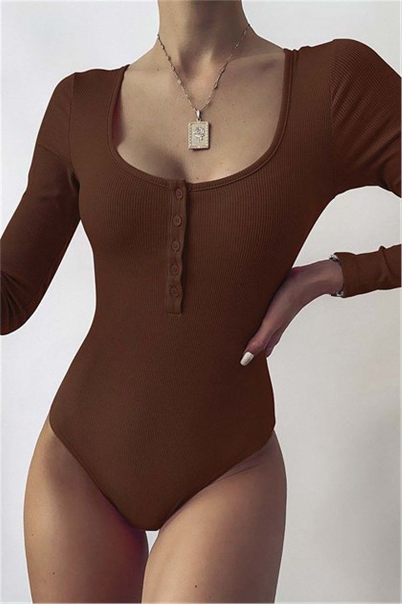 Madmext Women's Bodysuit - Brown #302582