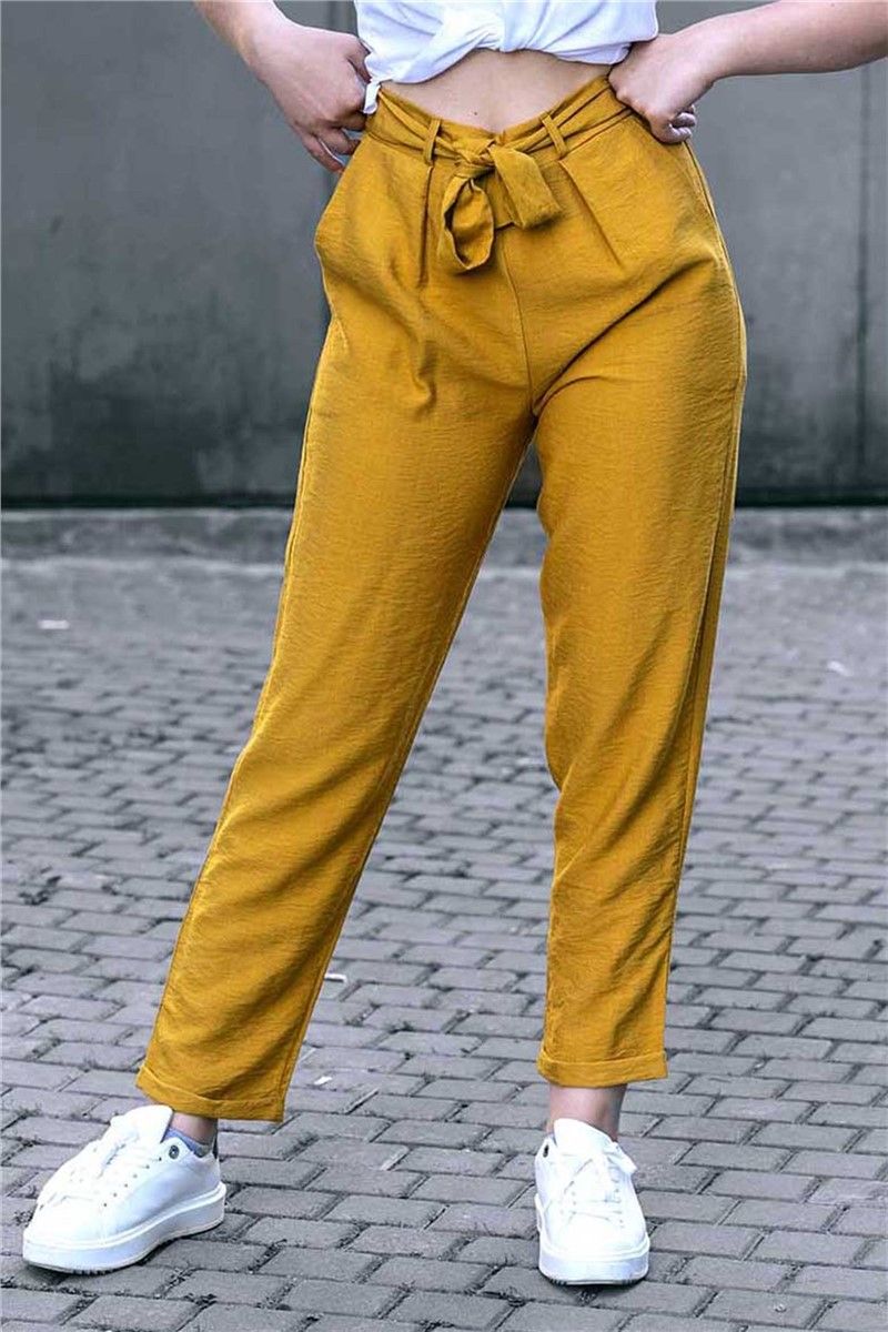 Madmext Women's Trousers - Mustard Yellow #288666