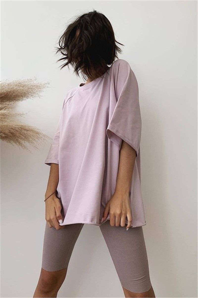 Women's Oversize T-shirt MG1354 - Light purple #326598