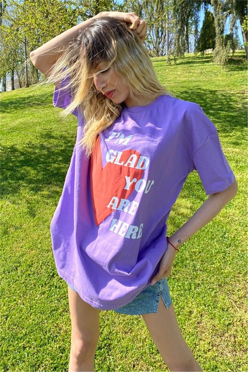 Women's T-shirt MG1202 - Purple #330492